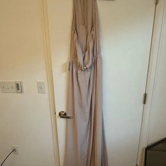 Show Me Your MuMu Light Gray Halter Maxi Dress - Picture 2 of 3
